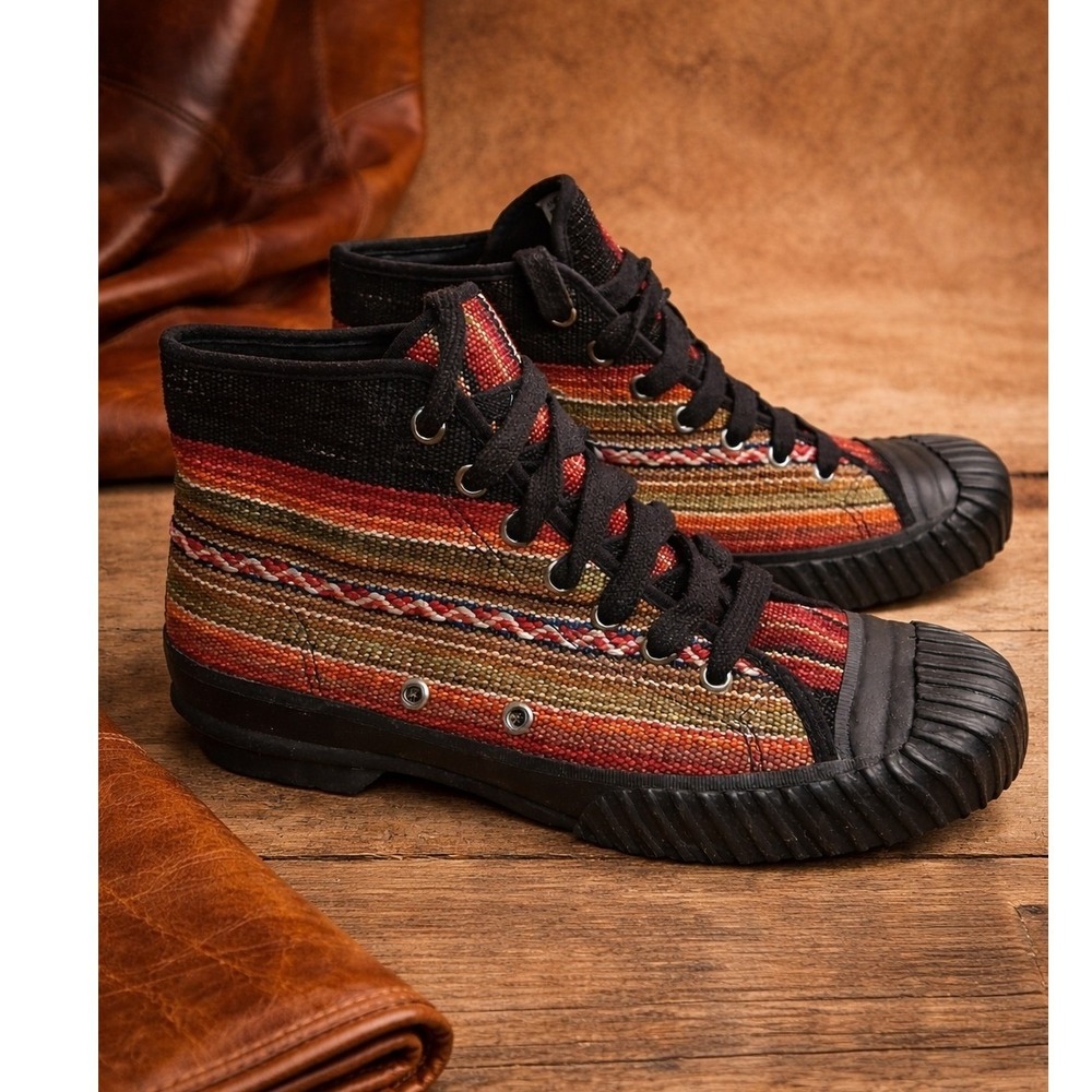 Polo Sport Ralph Lauren Southwestern Woven High Top Sneakers 9.5